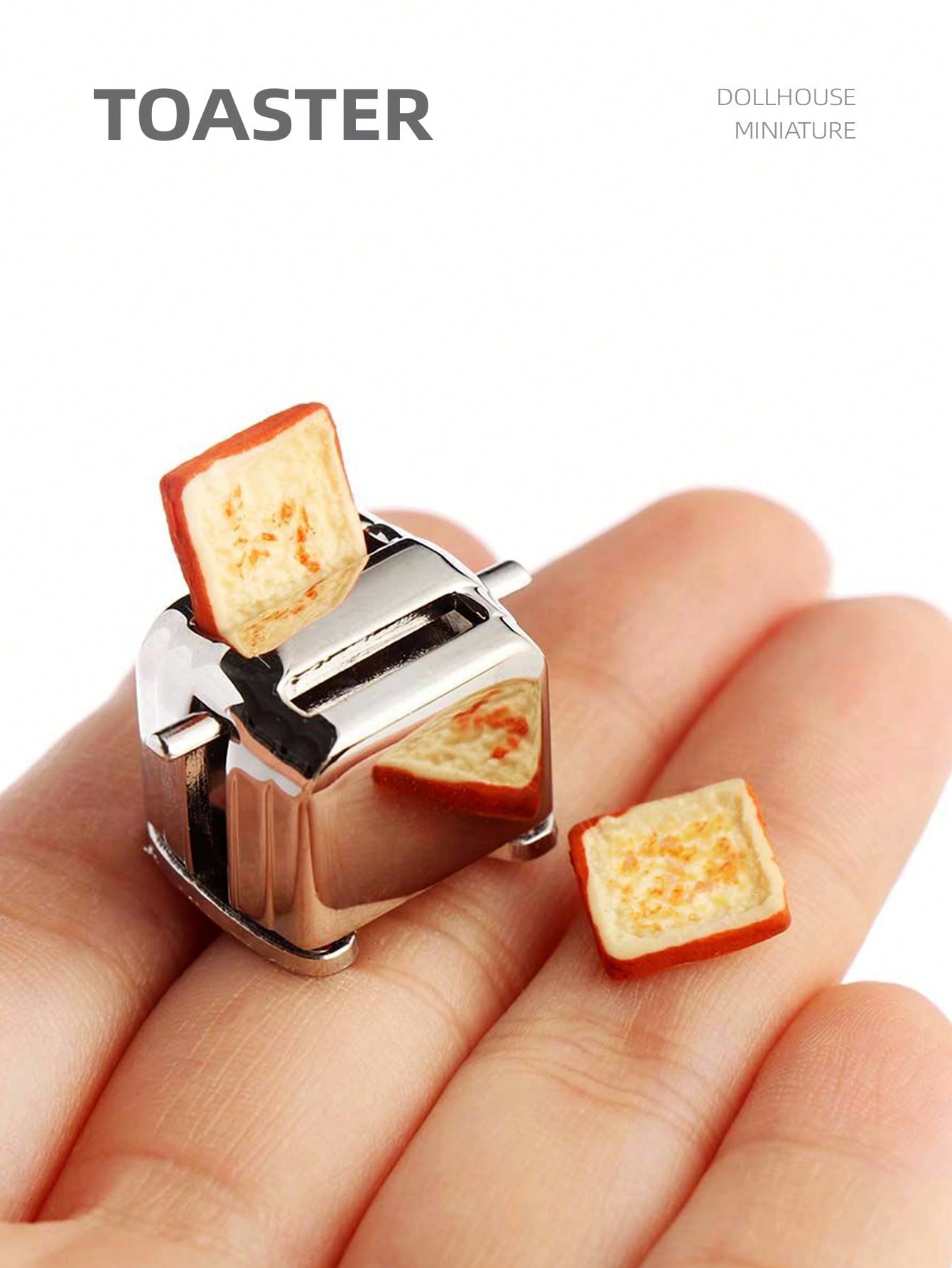 Kitchen Appliances Toys - Pemanggang Roti Miniatur Rumah Boneka 1:12,