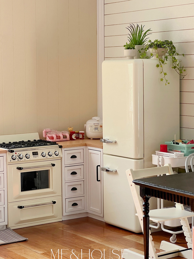 Kitchen Appliances Toys - 1/6 Aksesori perabotan rumah boneka, kulkas