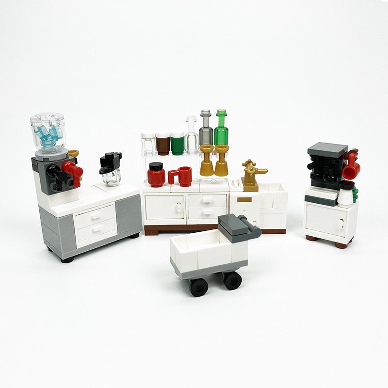 Kitchen Appliances Toys - MOC block mainan kreatif peralatan dapur