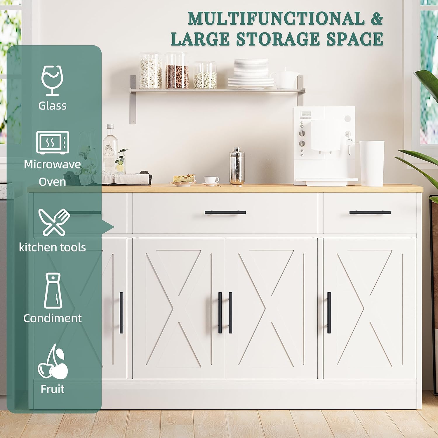 Lemari Bufet Dengan Meja Penyi - Kitchen Appliances Cabinet ulasan dan harga