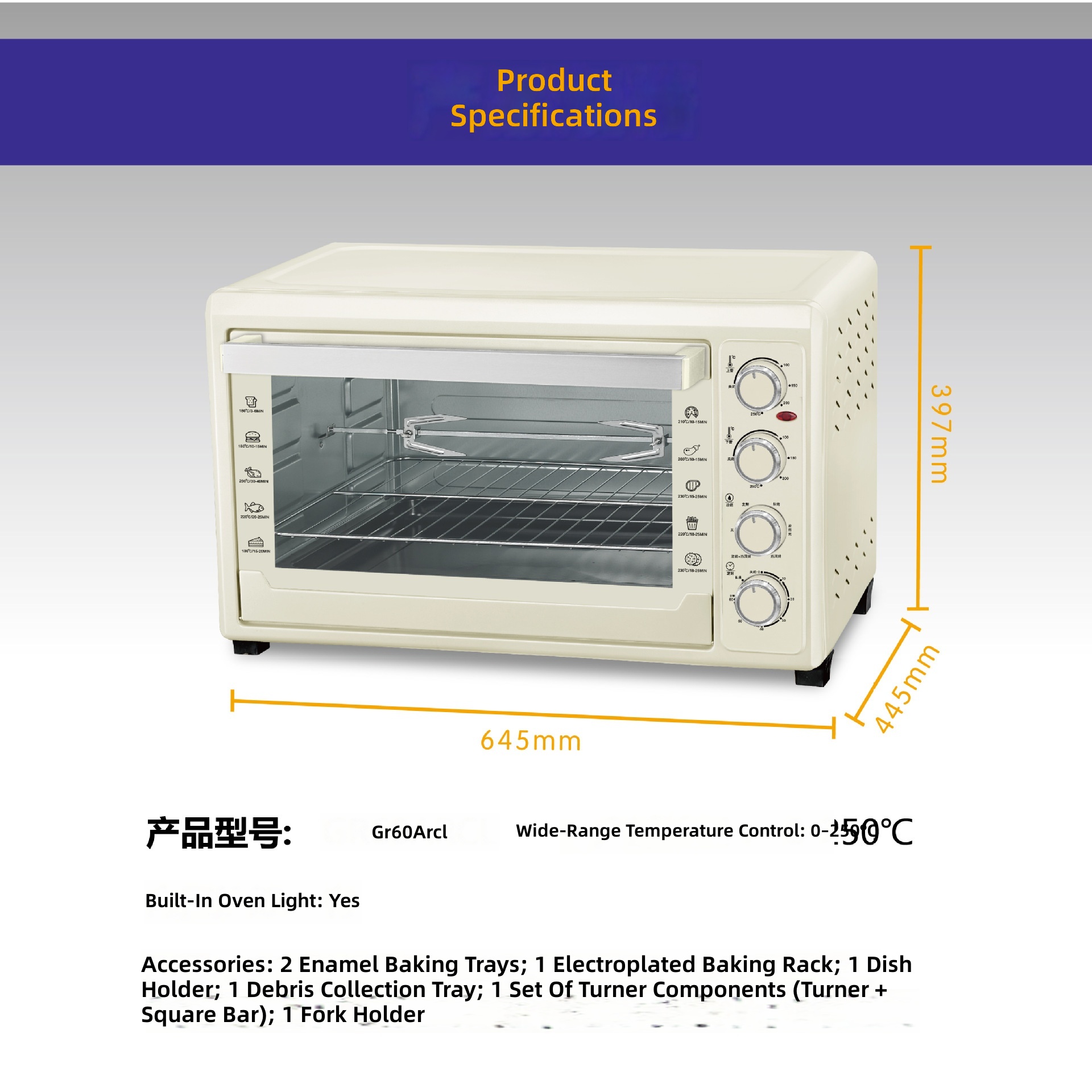 Oven Listrik 60L, Mesin Pemang - Kitchen Appliances Ideas ulasan dan harga
